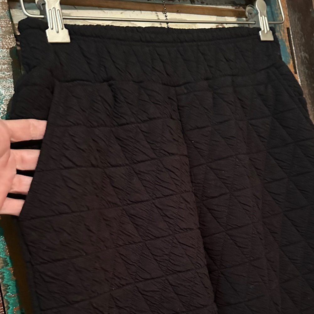 See and Be Seen Black Quilted Sweatpants small
